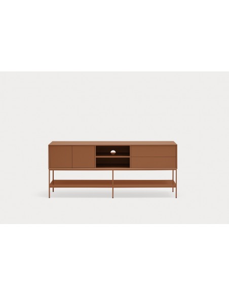 Móvel TV Teulat Platt minimalista 175 x 45, MDF lacado cor telha