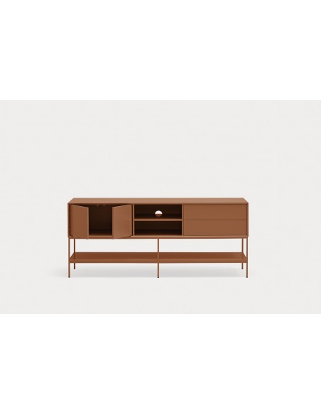 Móvel TV Teulat Platt minimalista 175 x 45, MDF lacado cor telha