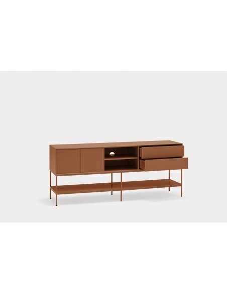 Móvel TV Teulat Platt minimalista 175 x 45, MDF lacado cor telha