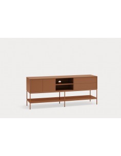 Teulat Platt Mueble TV minimalista 175 x 45, MDF lacado Teja