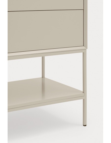 Teulat Platt Mueble TV minimalista 220 x 45, MDF lacado Arena