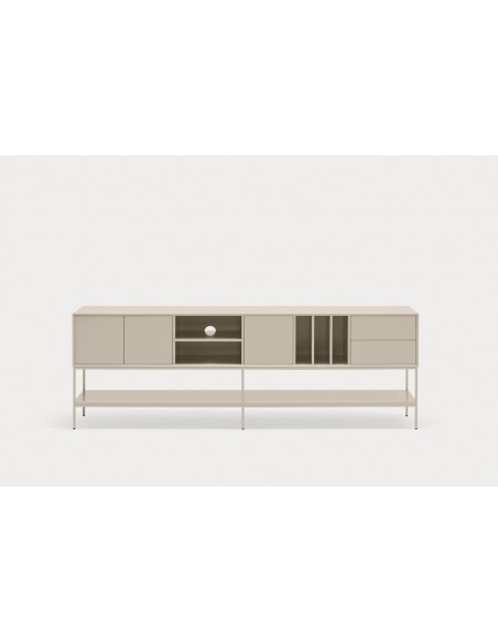 Teulat Platt Mueble TV minimalista 220 x 45, MDF lacado Arena