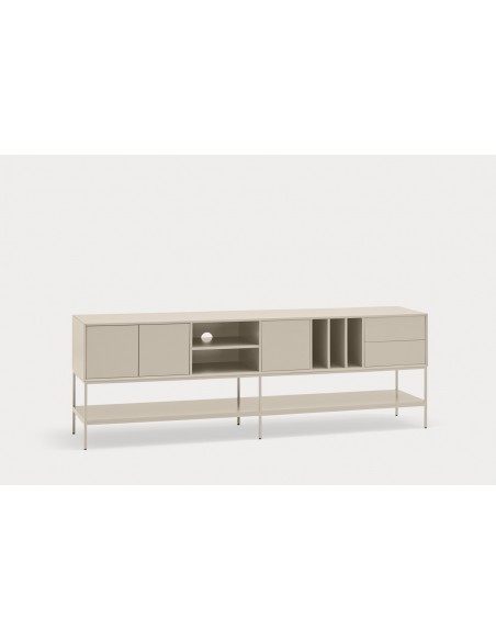 Teulat Platt Móvel TV minimalista 220 x 45, MDF lacado areia