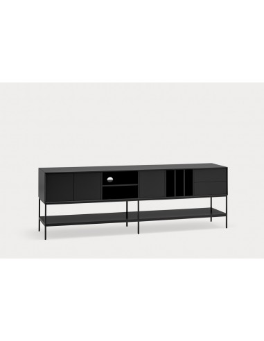 Teulat Platt Mueble TV minimalista 220 x 45, MDF lacado gris antracita