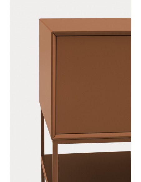 Teulat Platt Mueble TV minimalista 220 x 45, MDF lacado Arcilla