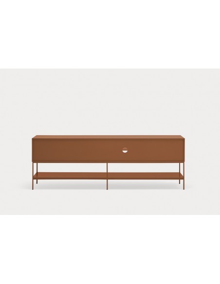 Teulat Platt Mueble TV minimalista 220 x 45, MDF lacado Arcilla
