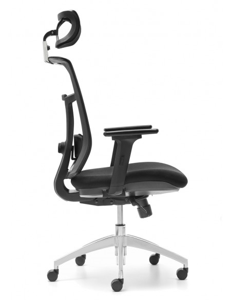 Silla oficina ANKARA, ergonómica, tela y malla flex transpirable negro
