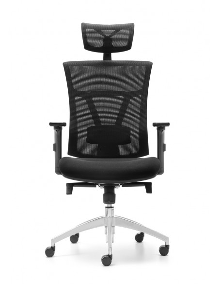 Silla oficina ANKARA, ergonómica, tela y malla flex transpirable negro