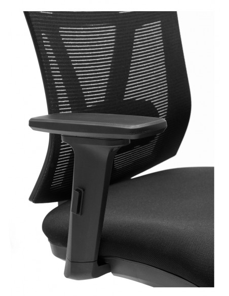 Silla oficina ANKARA, ergonómica, tela y malla flex transpirable negro
