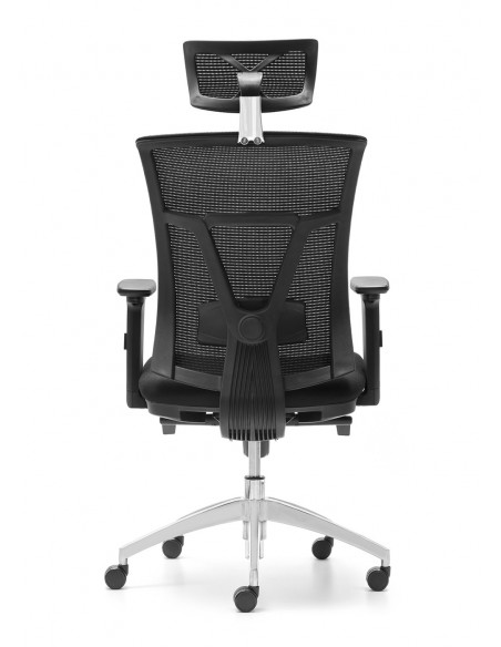 Cadeira escritório ANKARA, ergonómica, tecido e malha flexível respirável, preta