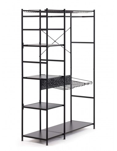 STORN Armário aberto 120x182 metal preto.