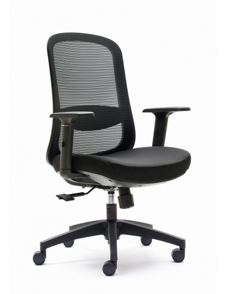 Silla de oficina ergonómica Lima, malla de alta resistencia negro