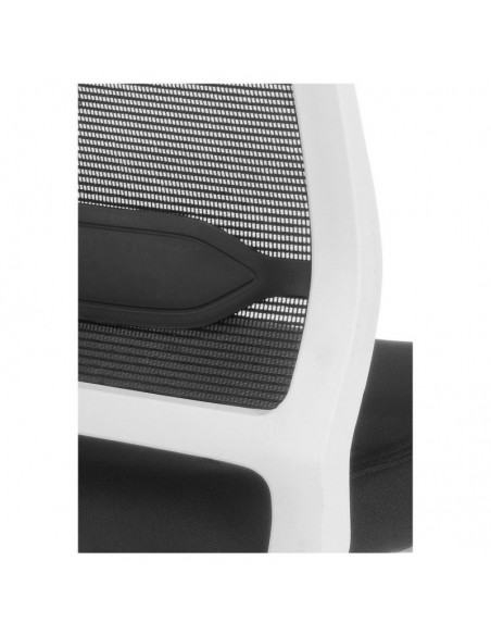 Silla oficina ergonómica Sídney en gris y blanco, malla ultra-resistente