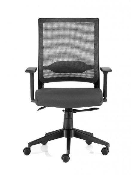 Cadeira ergonómica de escritório Sydney em cinzento e preto, malha ultra resistente