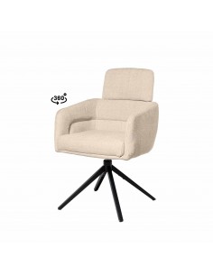 Silla de comedor giratoria con brazos JANICE, muelle... 2