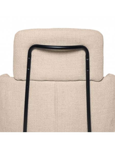 Silla de comedor giratoria con brazos JANICE, muelle ensacado y tejido Tango