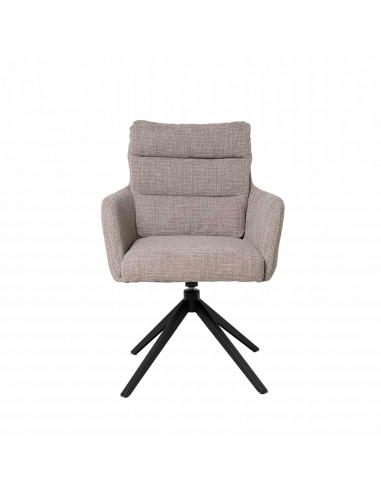 Silla de comedor giratoria con brazos LISETTE,...