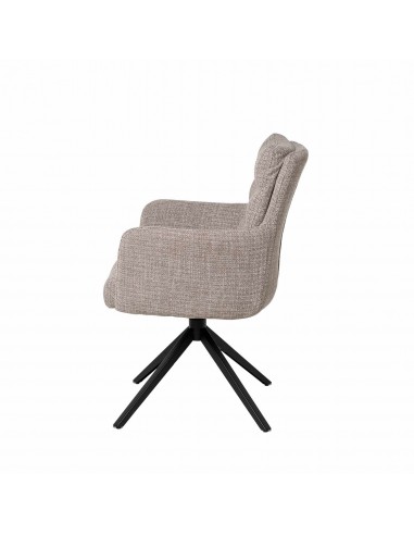 Silla de comedor giratoria con brazos LISETTE,...