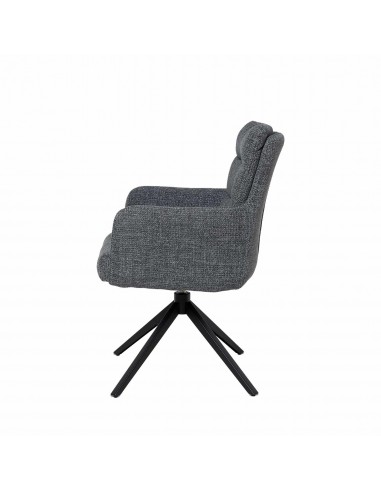 Silla de comedor giratoria con brazos LISETTE,...