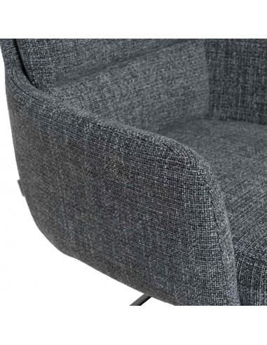 Silla de comedor giratoria con brazos LISETTE,...