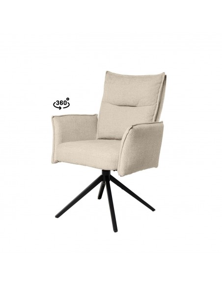 Silla de diseño giratoria con brazos ELLEN, asiento con muelles ensacados