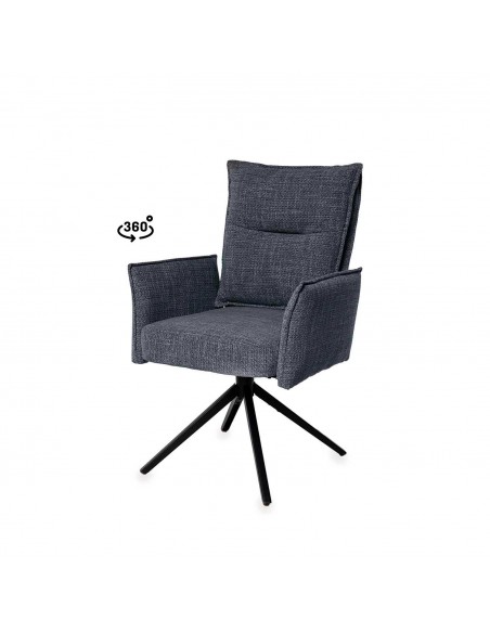 Silla de diseño giratoria con brazos ELLEN, asiento con muelles ensacados