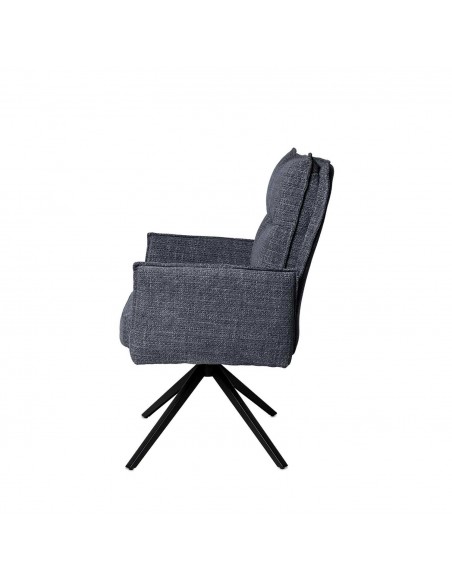 Silla de diseño giratoria con brazos ELLEN, asiento con muelles ensacados