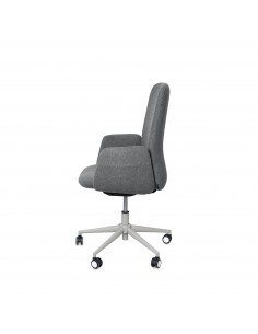 Silla oficina ergonómica BRITISH, giratoria, tejido y... 2