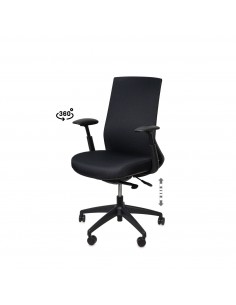 Silla oficina ergonómica LANCASTER, giratoria, tejido...