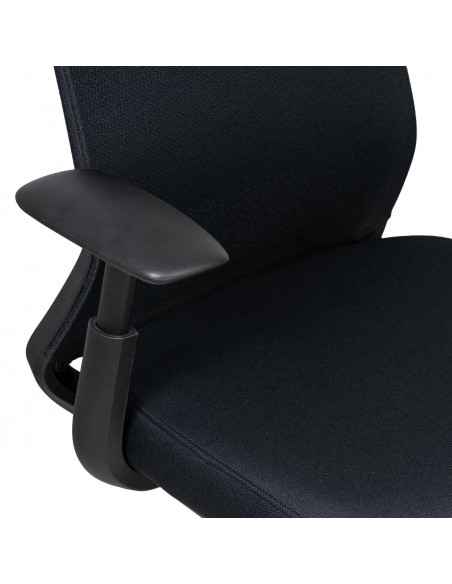 Cadeira de escritório ergonómica LANCASTER, giratória, tecido preto