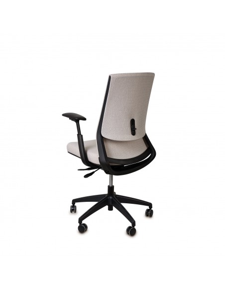Silla oficina ergonómica LANCASTER, giratoria, tejido daily beige