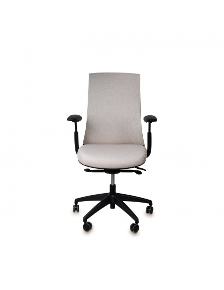 Silla oficina ergonómica LANCASTER, giratoria, tejido daily beige
