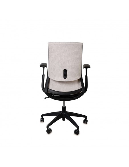 Silla oficina ergonómica LANCASTER, giratoria, tejido daily beige