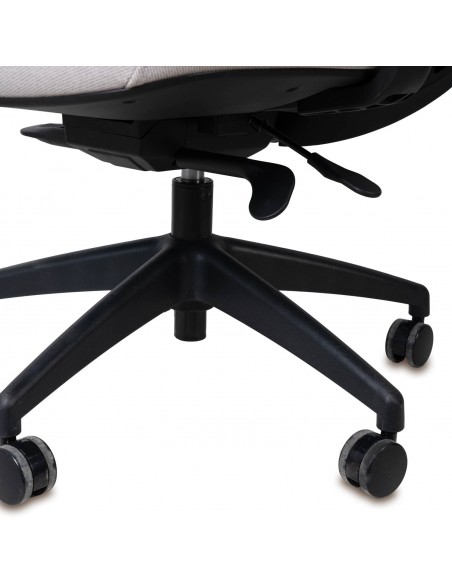 Silla oficina ergonómica LANCASTER, giratoria, tejido daily beige