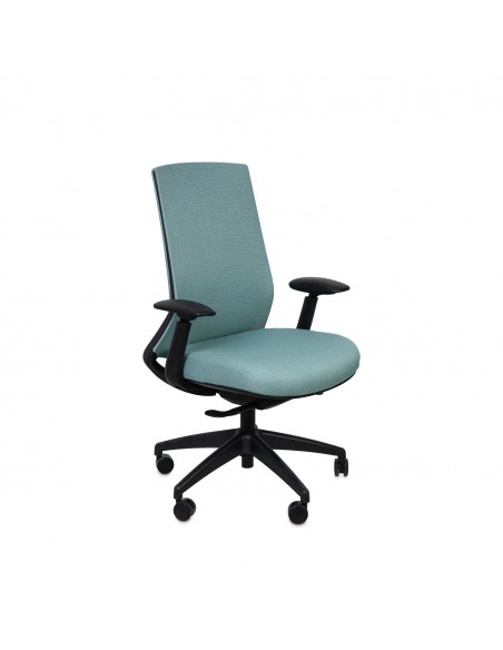 Cadeira de escritório ergonómica LANCASTER, giratória, tecido hortelã