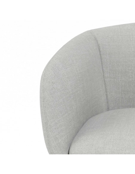 Cadeira de escritório design Arizona, tecido pérola cinza claro