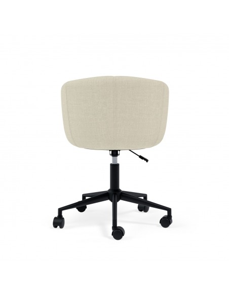 Cadeira de escritório design Arizona, tecido pérola beige