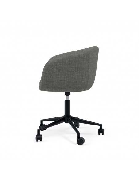 Silla de oficina de diseño Arizona, tejido pearl en gris oscuro