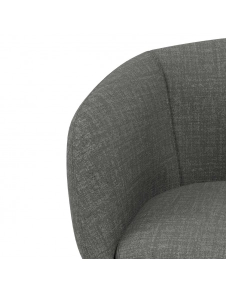 Silla de oficina de diseño Arizona, tejido pearl en gris oscuro