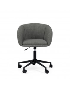 Silla de oficina de diseño Arizona, tejido pearl en gris... 2