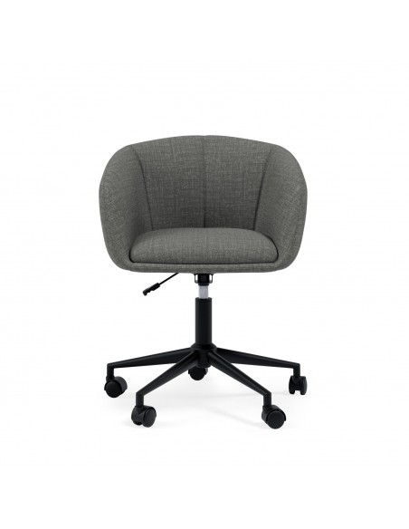 Silla de oficina de diseño Arizona, tejido pearl en gris oscuro