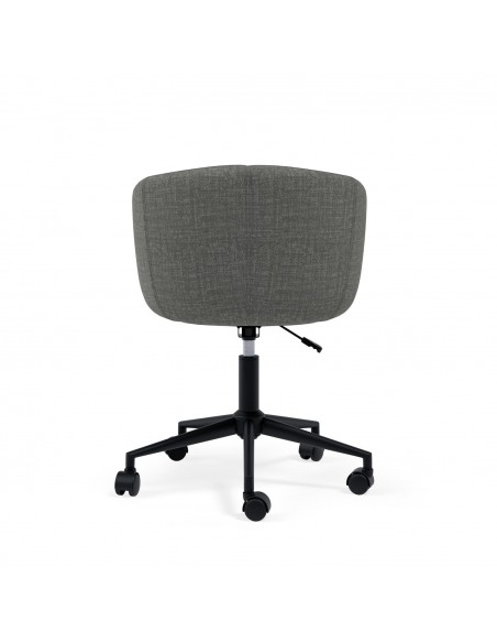 Silla de oficina de diseño Arizona, tejido pearl en gris oscuro