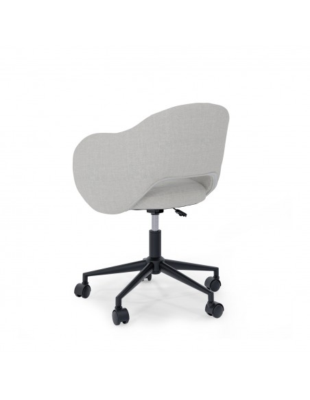 Cadeira de escritório design TALLIN, tecido pérola cinza claro