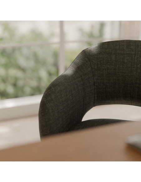Silla de escritório de diseño TALLIN, tejido pearl en gris oscuro