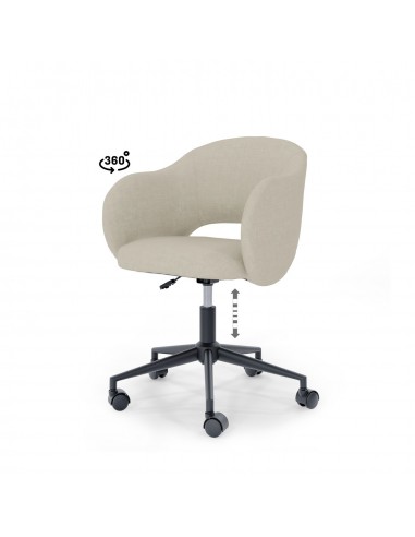Silla de escritório de diseño TALLIN, tejido pearl en beige