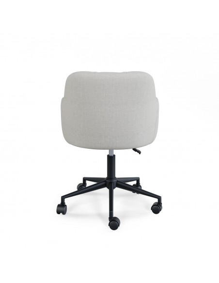 Silla de escritório de diseño STANFORD, tejido pearl gris claro