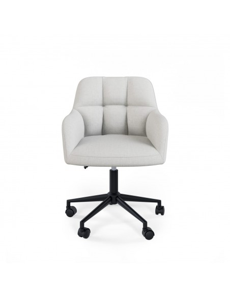 Silla de escritório de diseño STANFORD, tejido pearl gris claro