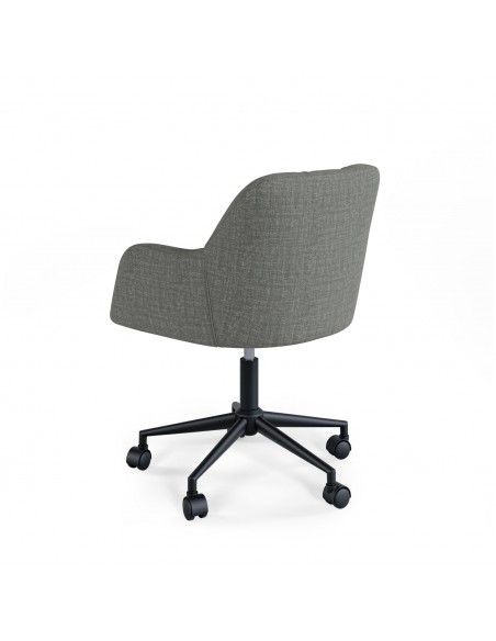 Silla de escritório de diseño STANFORD, tejido pearl gris oscuro
