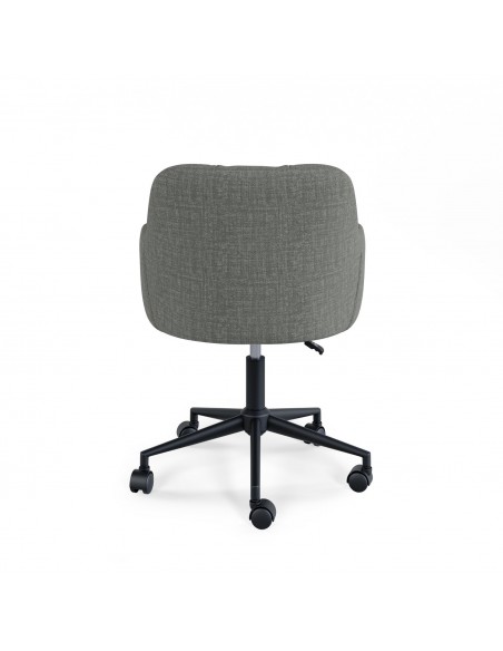 Silla de escritório de diseño STANFORD, tejido pearl gris oscuro