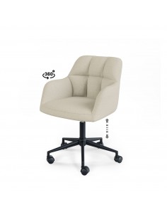 Silla de escritório de diseño STANFORD, tejido pearl en...